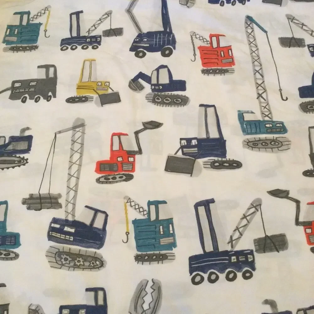Pottery Barn Kids JAX Construction Crane Sheets 1 flat sheet
